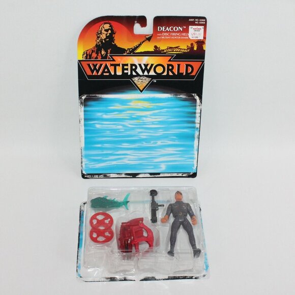 New 1995 Kenner Hasbro Waterworld Deacon Dennis Hopper Helmet Action Figure Toy - Picture 2 of 7